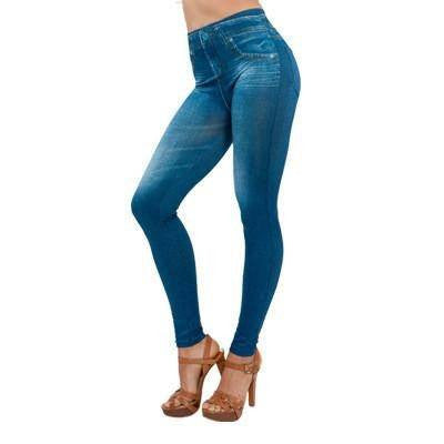 FeetyWeety Store - Ladies' Shape Up Denim Jeans Design Jeggings - 3 Variants