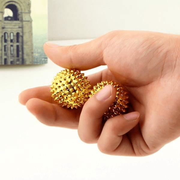 Magnetic Acupressure Gold Stimulation Balls - FeetyWeety