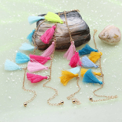 Handmade Natural Rope Hula Anklet - 4 Colors - FeetyWeety