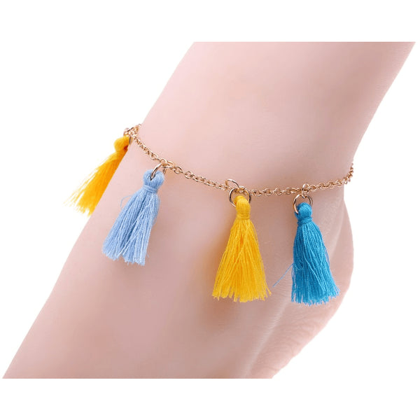 Handmade Natural Rope Hula Anklet - 4 Colors - FeetyWeety