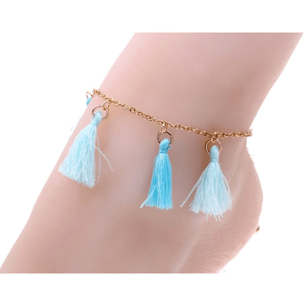 Handmade Natural Rope Hula Anklet - 4 Colors - FeetyWeety