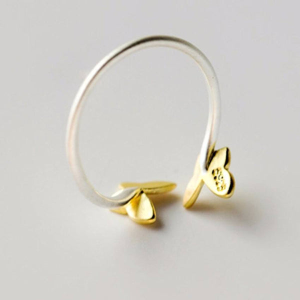 Sterling Silver Golden Spring Butterflies Toe Ring - 925 - FeetyWeety