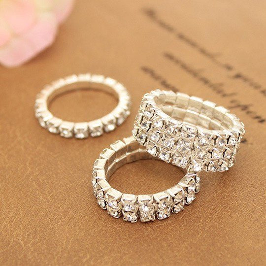 Elastic Rhinestone Crystal Toe Ring - FeetyWeety