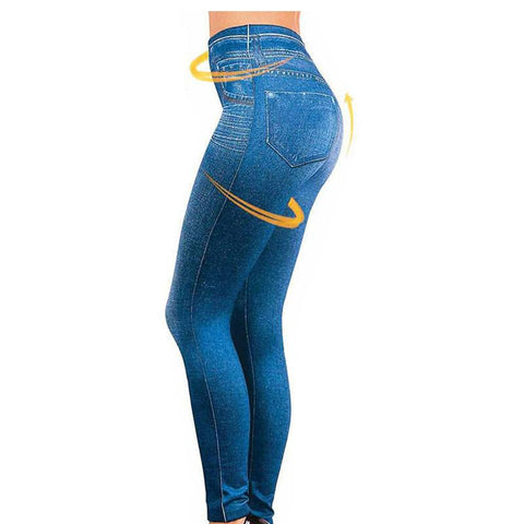 Ladies' Shape Up Denim Jeans Design Jeggings - 3 Variants - FeetyWeety