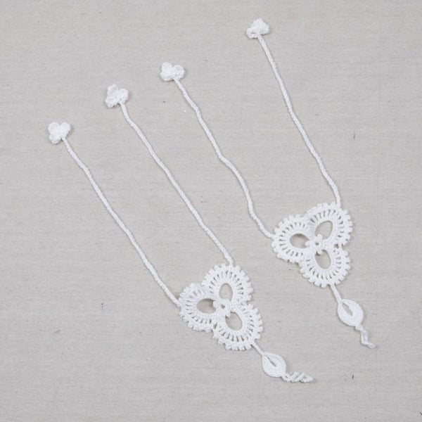 Handmade Organic Cotton Crochet Anklet - FeetyWeety