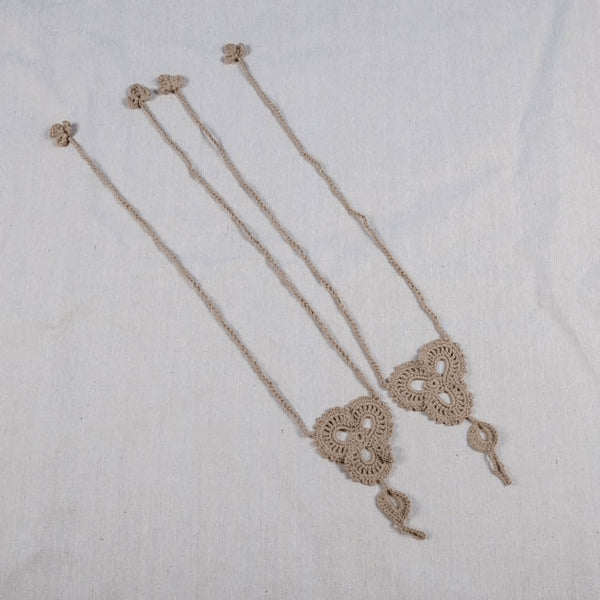 Handmade Organic Cotton Crochet Anklet - FeetyWeety