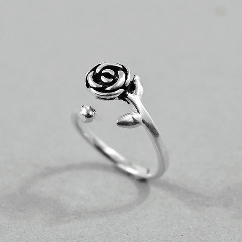 Sterling Silver Scarlet Rose Toe RIng - 925 - FeetyWeety