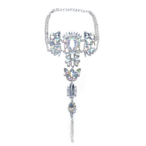 Dark Princess Full Crystal Rhinestone Anklet - FeetyWeety