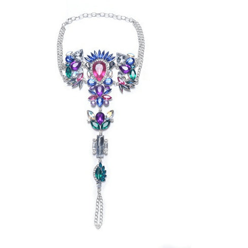 Dark Princess Full Crystal Rhinestone Anklet - FeetyWeety