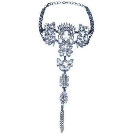 Dark Princess Full Crystal Rhinestone Anklet - FeetyWeety