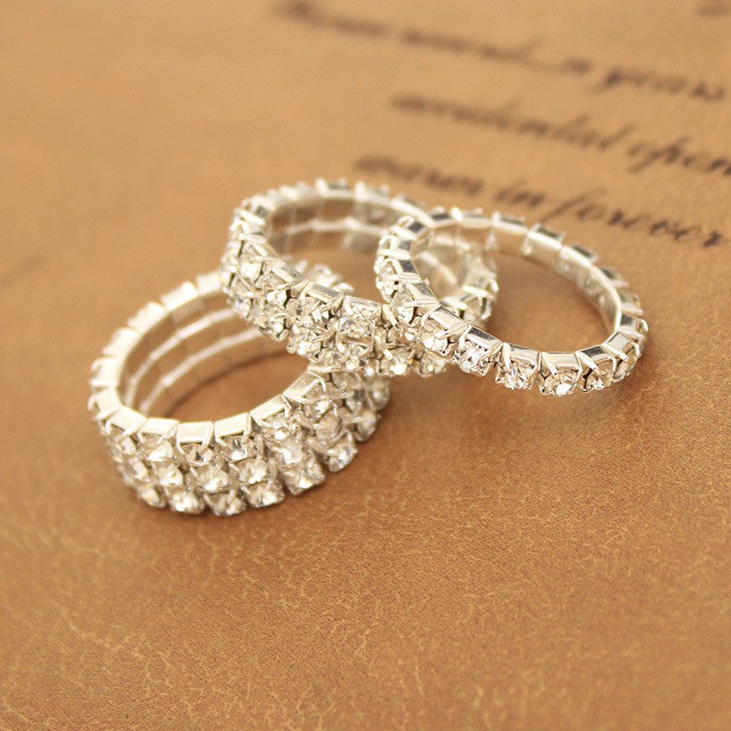 Elastic Rhinestone Crystal Toe Ring - FeetyWeety