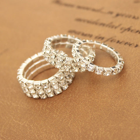 Elastic Rhinestone Crystal Toe Ring - FeetyWeety