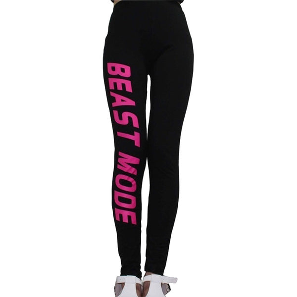 Beast & Mode Women Letters Printed Slim Leggings