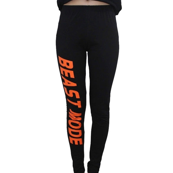 Beast & Mode Women Letters Printed Slim Leggings