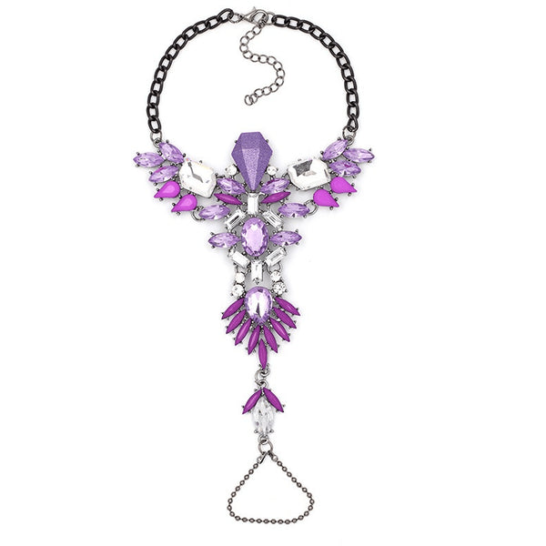 Valkyrie Queen Crystal Rhinestone Ankle Bracelet - FeetyWeety