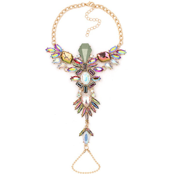 Valkyrie Queen Crystal Rhinestone Ankle Bracelet - FeetyWeety