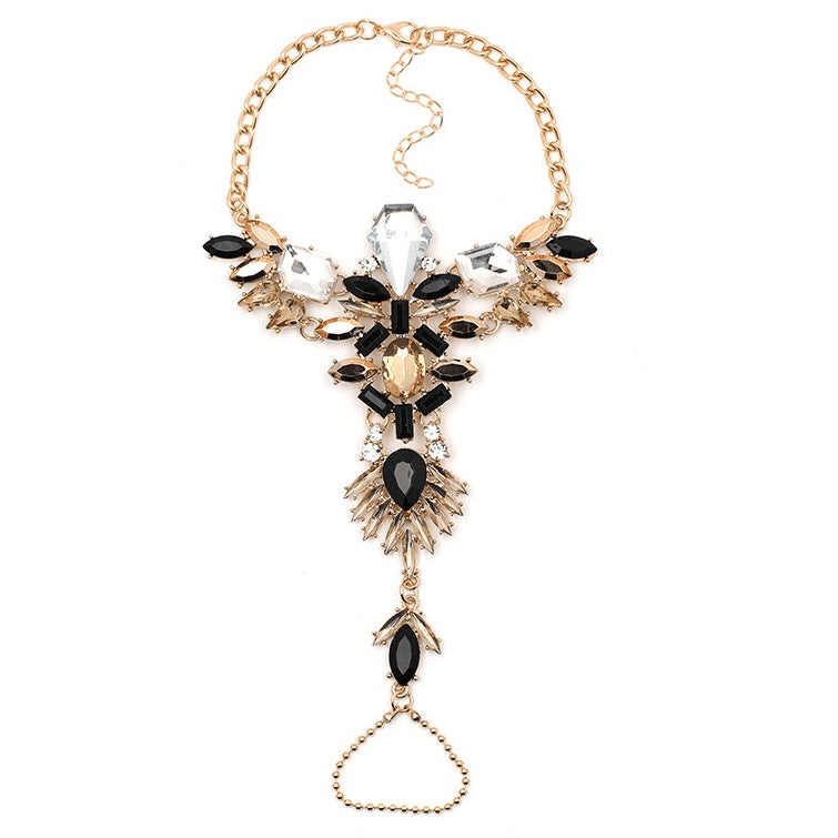 Valkyrie Queen Crystal Rhinestone Ankle Bracelet - FeetyWeety