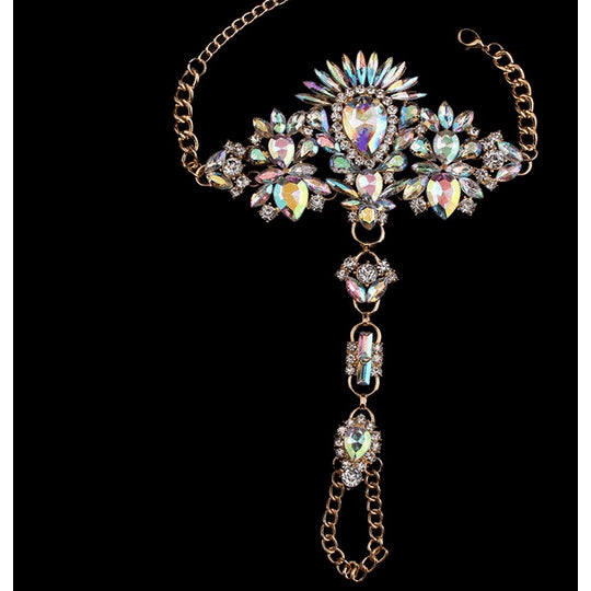 Dark Queen Full Crystal Rhinestone Anklet - 7 Variants - FeetyWeety