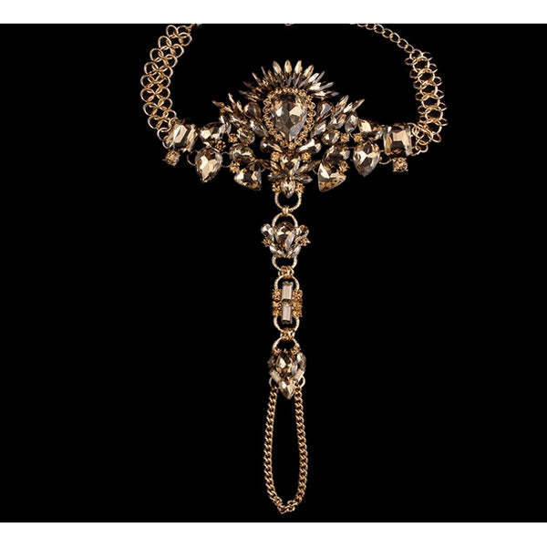 Dark Queen Full Crystal Rhinestone Anklet - 7 Variants - FeetyWeety