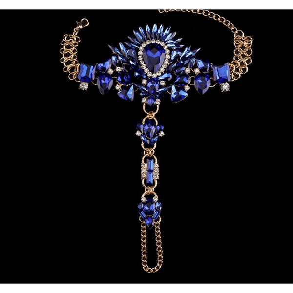 Dark Queen Full Crystal Rhinestone Anklet - 7 Variants - FeetyWeety