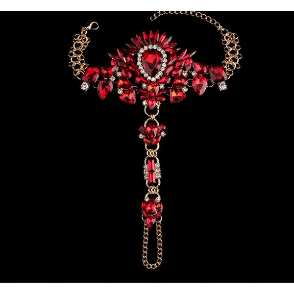 Dark Queen Full Crystal Rhinestone Anklet - 7 Variants - FeetyWeety