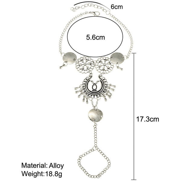 Silver Multi Chain Fine Bohemian Vintage Anklet - FeetyWeety