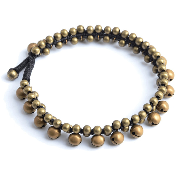 Vintage Brass Jingle Anklet - FeetyWeety