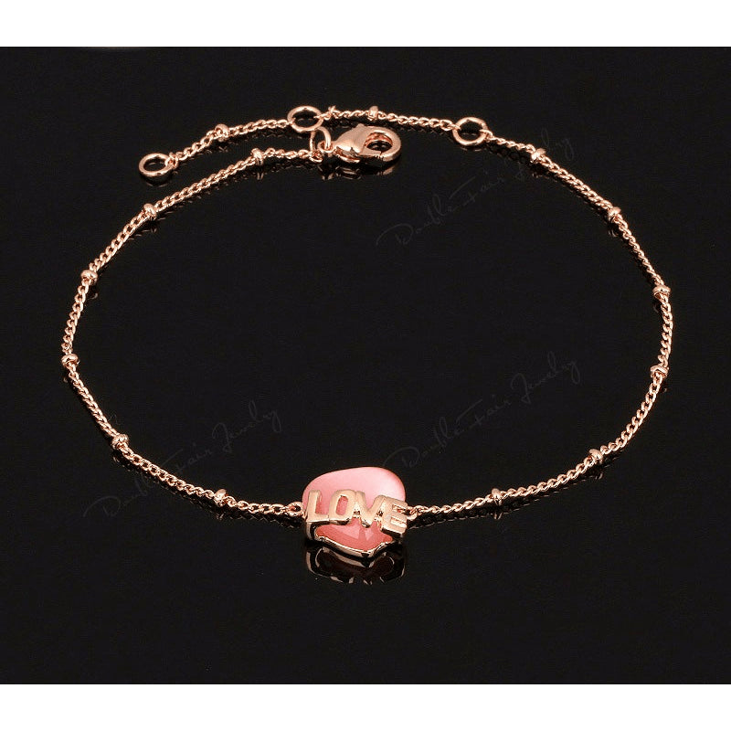 Rose Gold Plated Love Opal - FeetyWeety