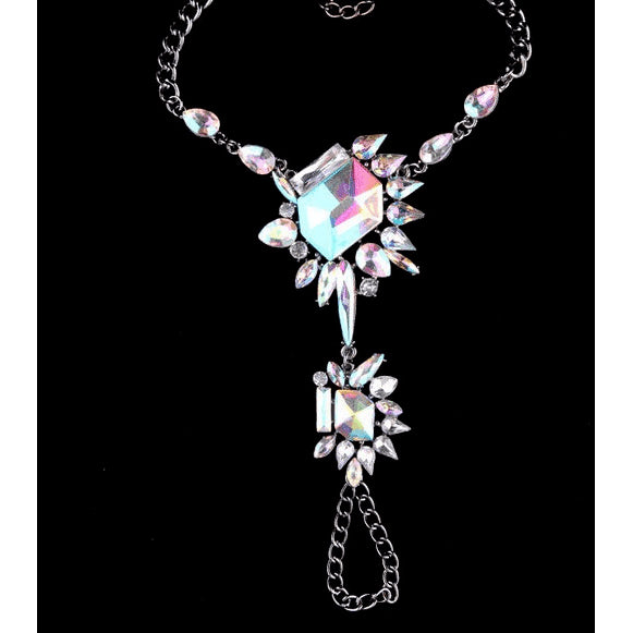 Jagged Gems Austrian Crystal Anklet - FeetyWeety