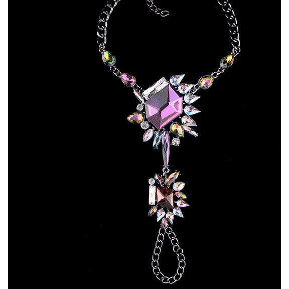 Jagged Gems Austrian Crystal Anklet - FeetyWeety