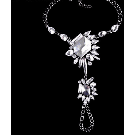 Jagged Gems Austrian Crystal Anklet - FeetyWeety