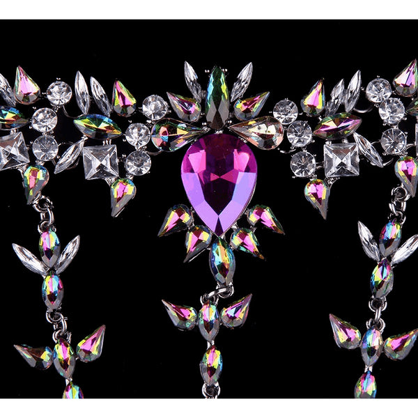 Jeweled Austrian Crystal Prison Leg Chain - FeetyWeety