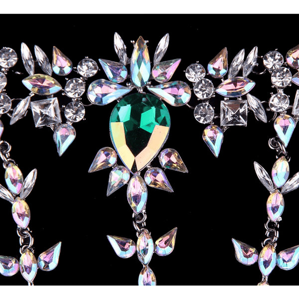 Jeweled Austrian Crystal Prison Leg Chain - FeetyWeety