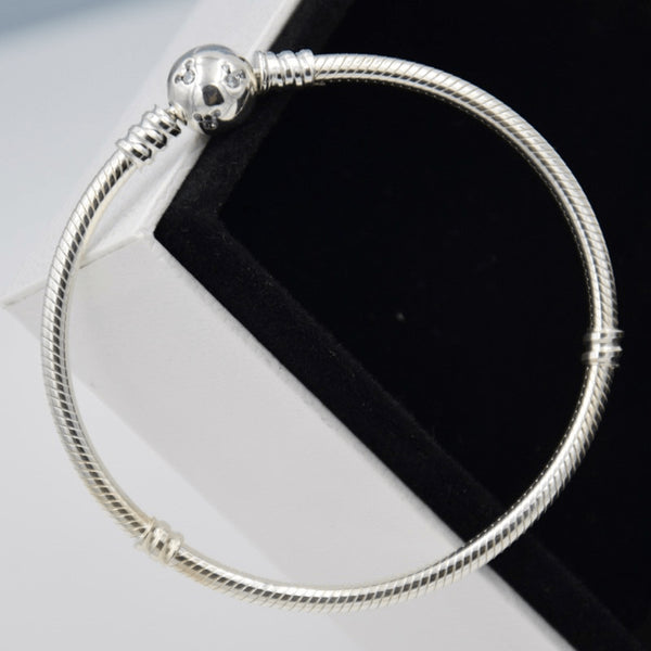 Sterling Silver Minnie Mouse Smooth Chain Ankle Bracelet - 925 - FeetyWeety