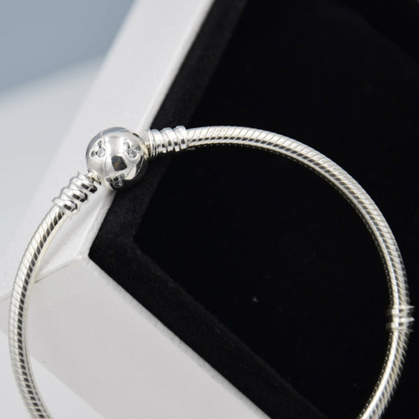 Sterling Silver Minnie Mouse Smooth Chain Ankle Bracelet - 925 - FeetyWeety