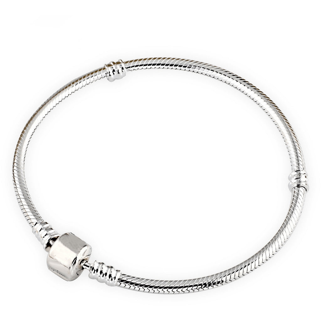 Sterling Silver Smooth Chain Cylinder Anklet - 925 - FeetyWeety