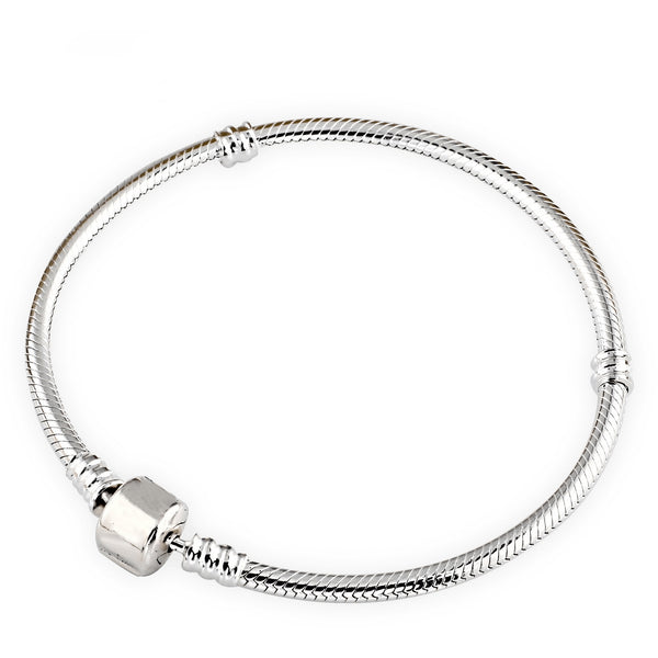 Sterling Silver Smooth Chain Cylinder Anklet - 925 - FeetyWeety