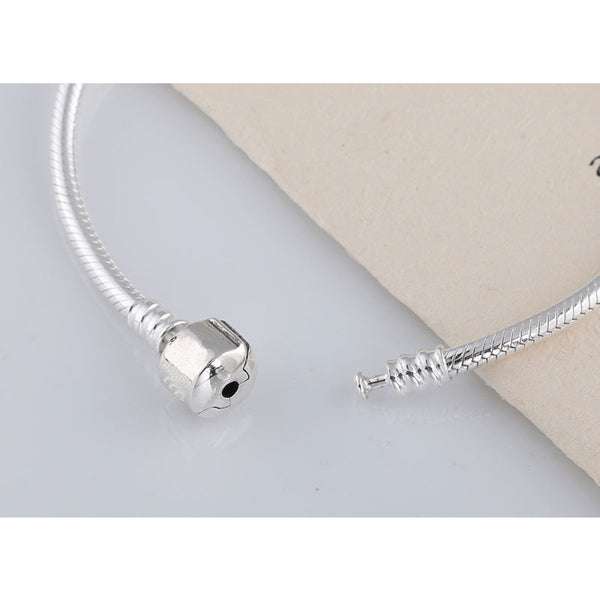 Sterling Silver Smooth Chain Cylinder Anklet - 925 - FeetyWeety