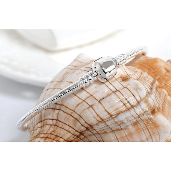 Sterling Silver Smooth Chain Cylinder Anklet - 925 - FeetyWeety