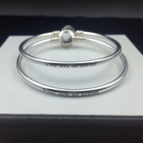 Sterling Silver Gentle Crystal Heart Anklet - 925 - FeetyWeety