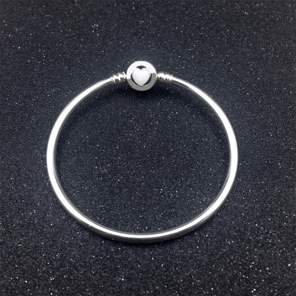 Sterling Silver Gentle Crystal Heart Anklet - 925 - FeetyWeety