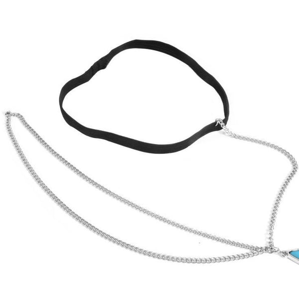 Sexy Threaded Triangular Turquoise Body Chain - FeetyWeety