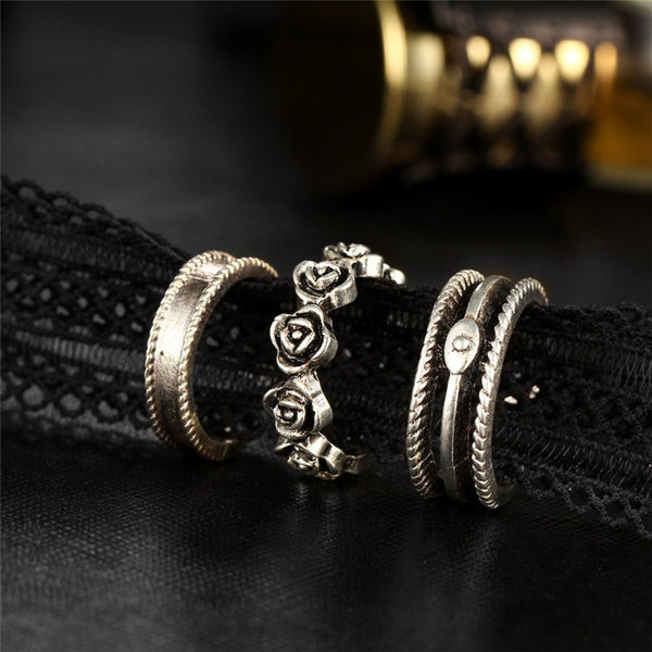 Silver Plated Vintage Toe Rings - Set Of 3 - FeetyWeety