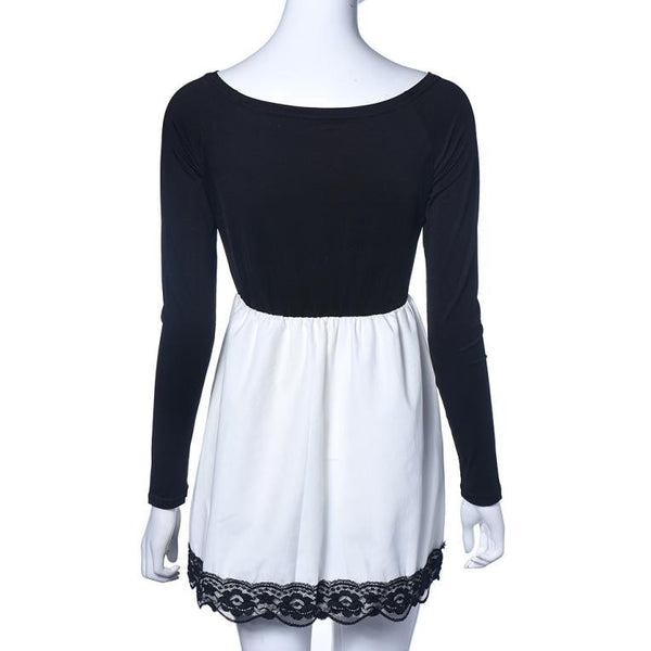 Casual Long Sleeve Evening  Mini Dress