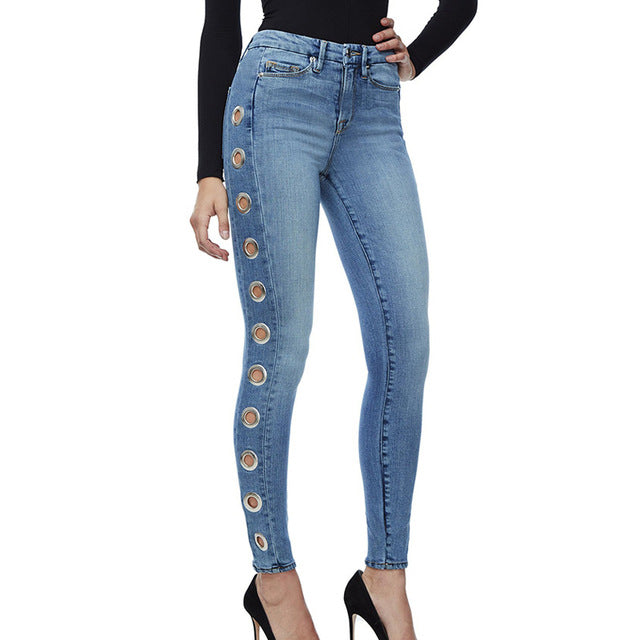 New Round Side Pencil Jeans
