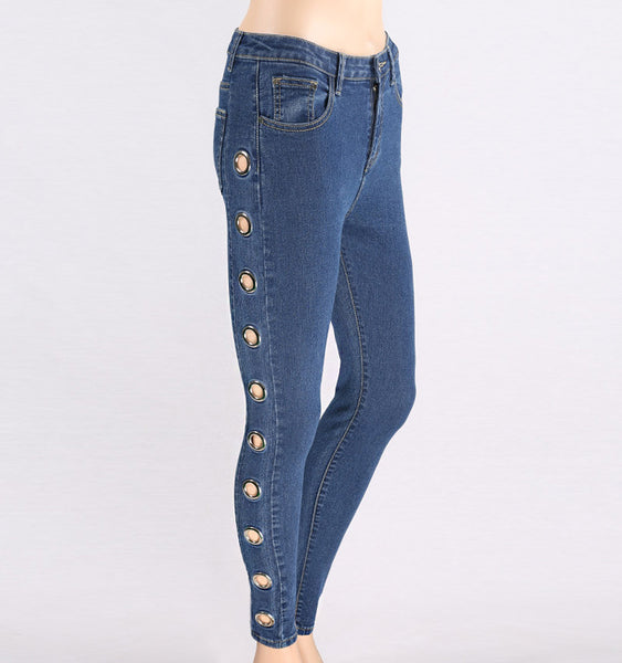 New Round Side Pencil Jeans