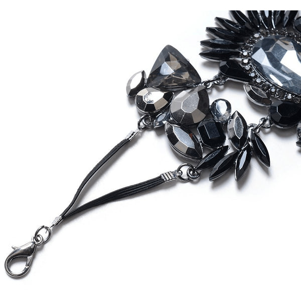 Dark Princess Full Crystal Rhinestone Anklet - FeetyWeety