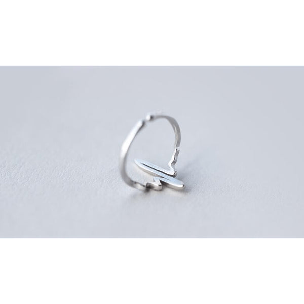 Sterling Silver EKG Love Life Toe Ring - 925 - FeetyWeety