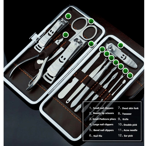 All in One, Premium 12 pc. Nail Care Set - FeetyWeety