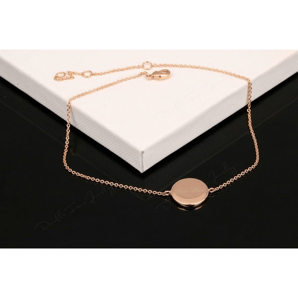 Fine Rose Gold Plated First Love Anklet - FeetyWeety